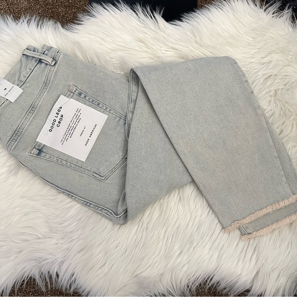 GOOD American Good Legs Crop Skinny Sculpting Jeans Frey Hem. - Picture 13 of 14